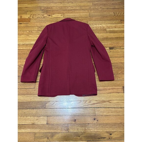 VTG Anderson Little Mens Blazer Jacket Sz 38R Red Polyester 2 Button Sport Coat - Picture 10 of 10